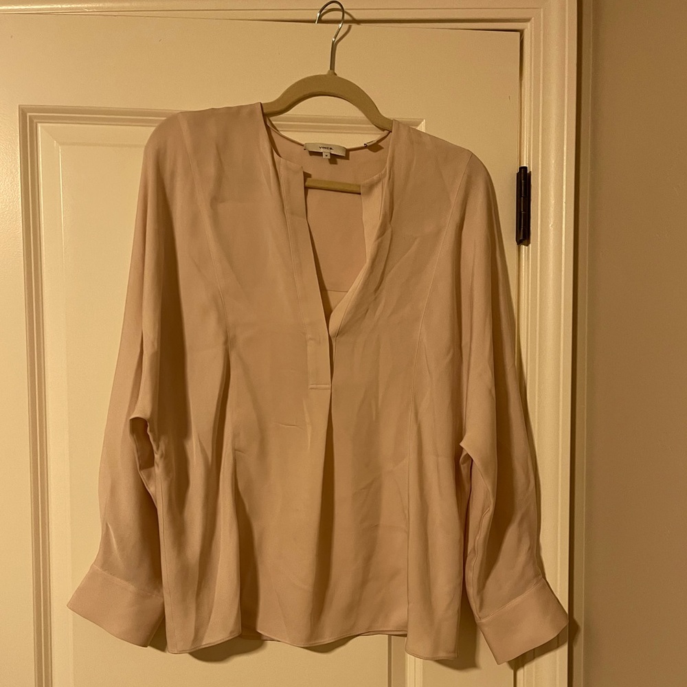 Silk Vince pink top- medium